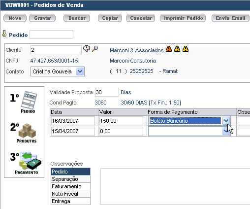 cdw0201_cadastro_pedido_vendas_pagamento