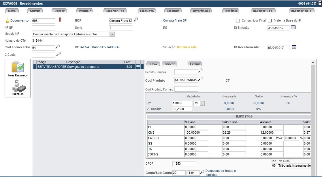 recebimento_cteitens